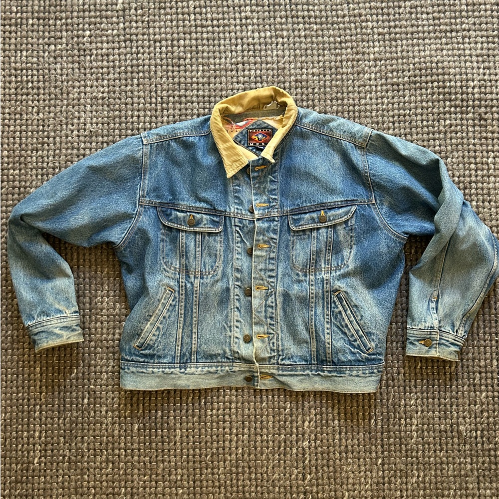 Vintage Faded & Distressed Denim Blue Jacket - Picture 7 of 12